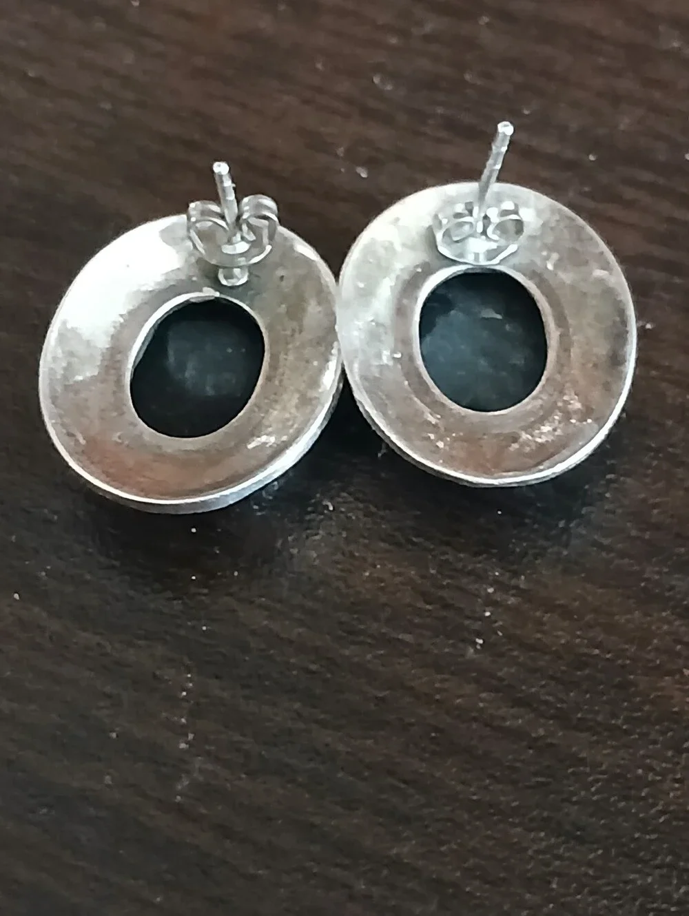 vintage sterling silver black onyx & marcasite pierced earrings